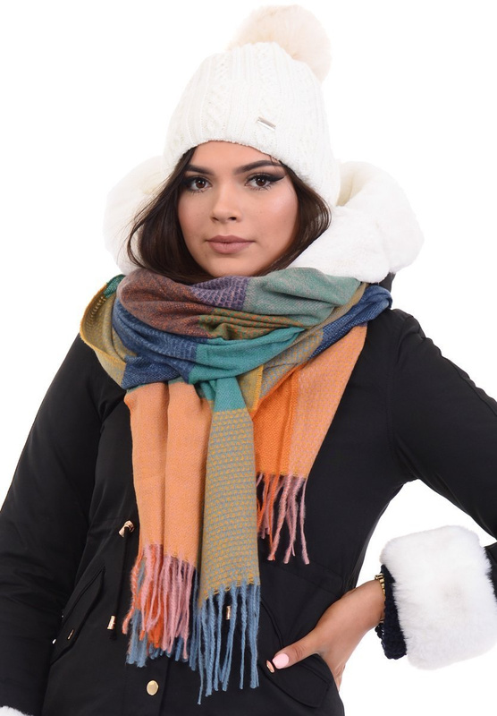 Szal Damski Niebiesko- Fioletowy