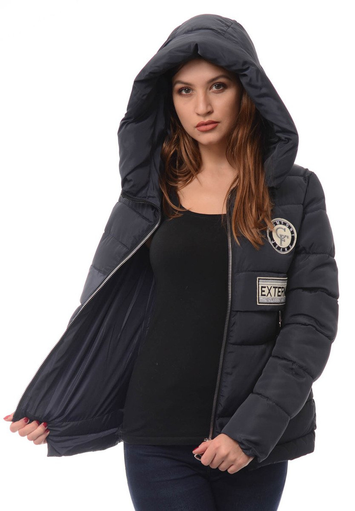 Damska Zimowa Kurtka Ortalionowa Lea Czarna