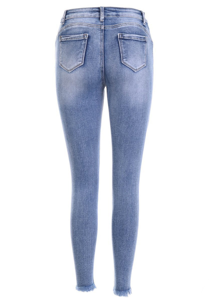 Damskie Spodnie Jeansowe Niebieskie