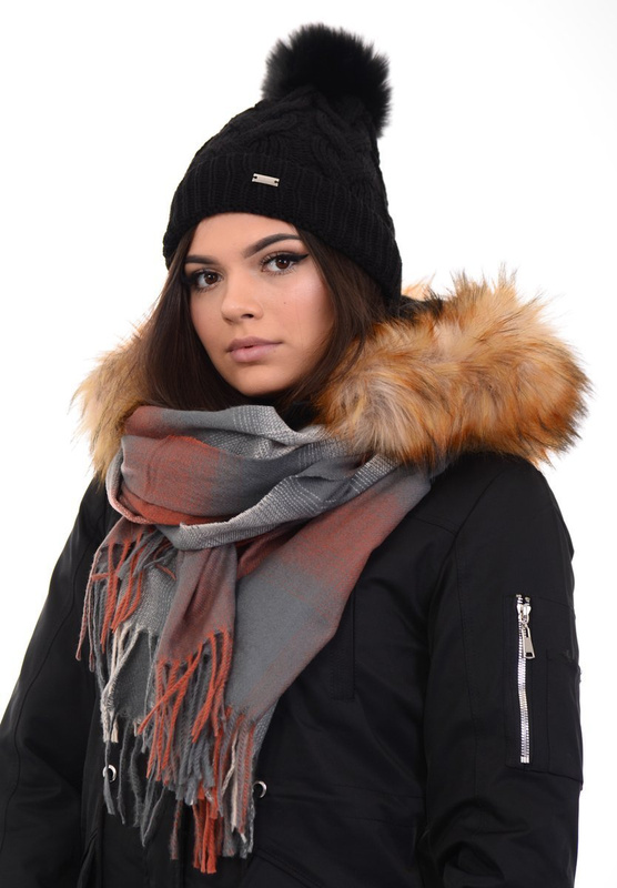 Szal Damski Czerwono-Zielony