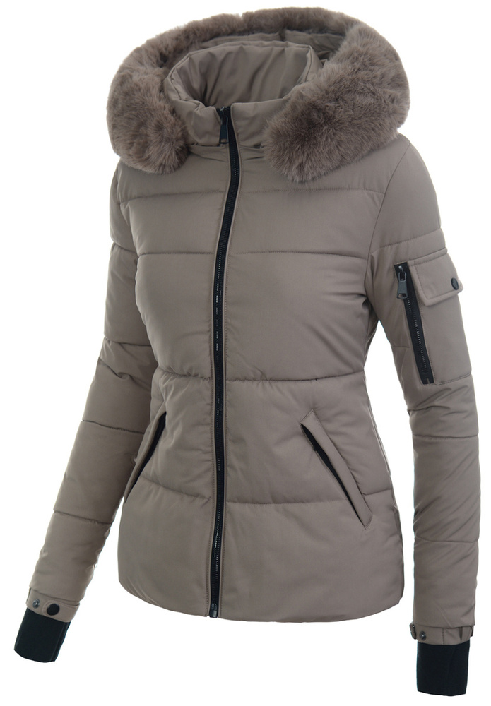 Damska Kurtka Zimowa Florentyna Jasno Brązowa