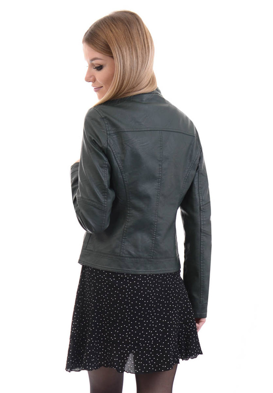 Damska Kurtka Ramoneska Klarisa Zielona