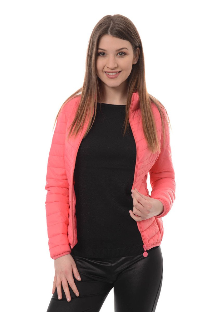 Damska Wiosenna Kurtka Różowa