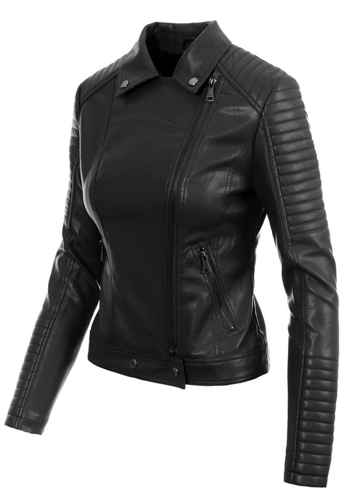 Damska Kurtka Ramoneska Angela Czarna