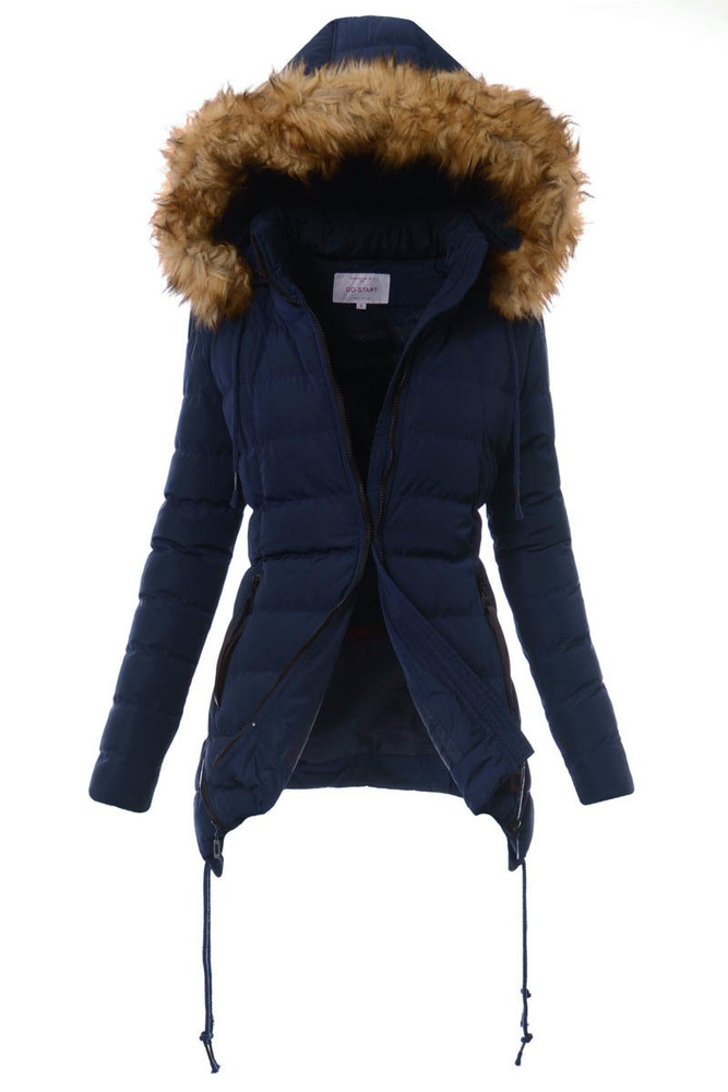 Damska Zimowa Kurtka Ortalionowa Granatowa