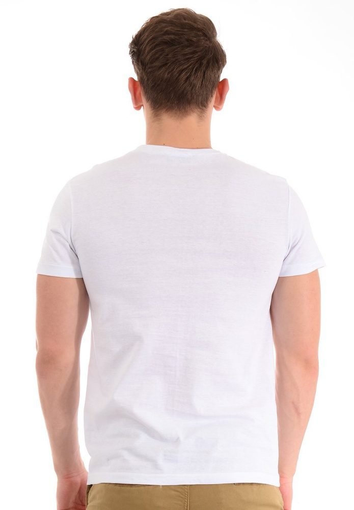 Męska Koszulka T-Shirt Nadruk Biały