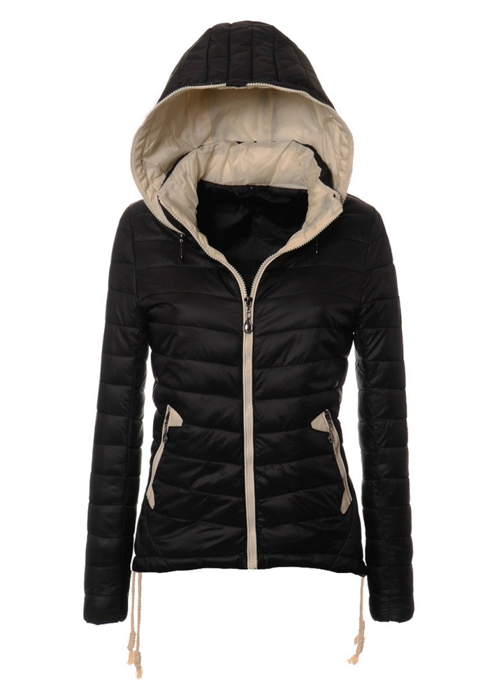 Damska Jesienna Kurtka Ortalionowa Eva Czarna