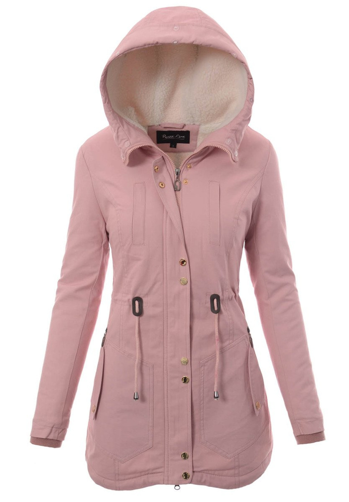 Damska Kurtka Parka Zimowa Adelina Różowa