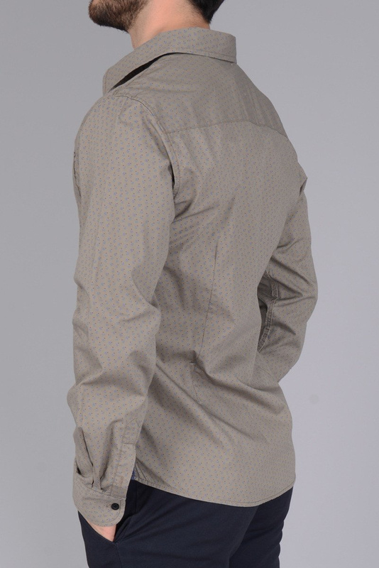 Rewelacyjna Męska Koszula Nadruk Beżowa