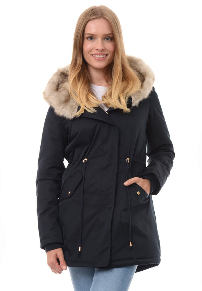 Damska Zimowa Parka Roksana Granatowa