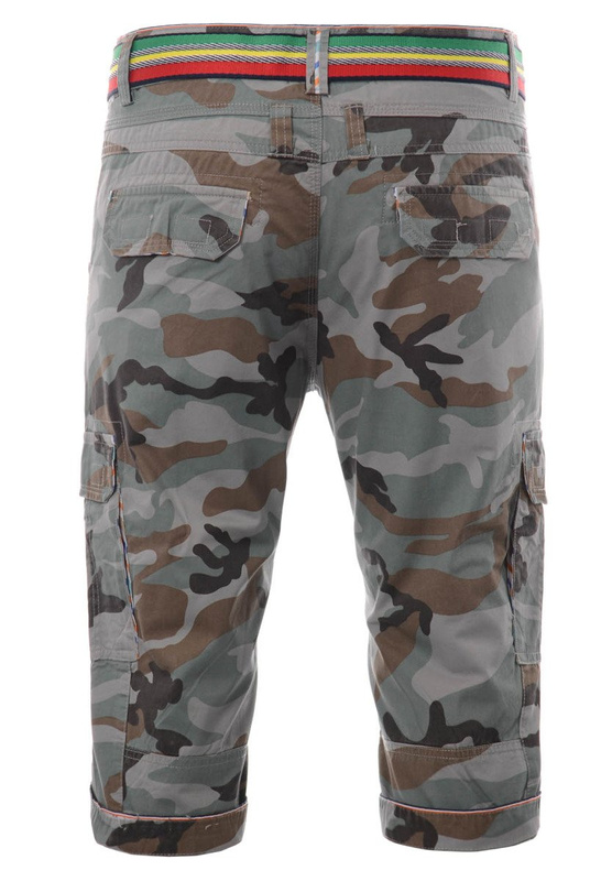 Męskie Spodenki Krótkie Bojówki Moro Khaki