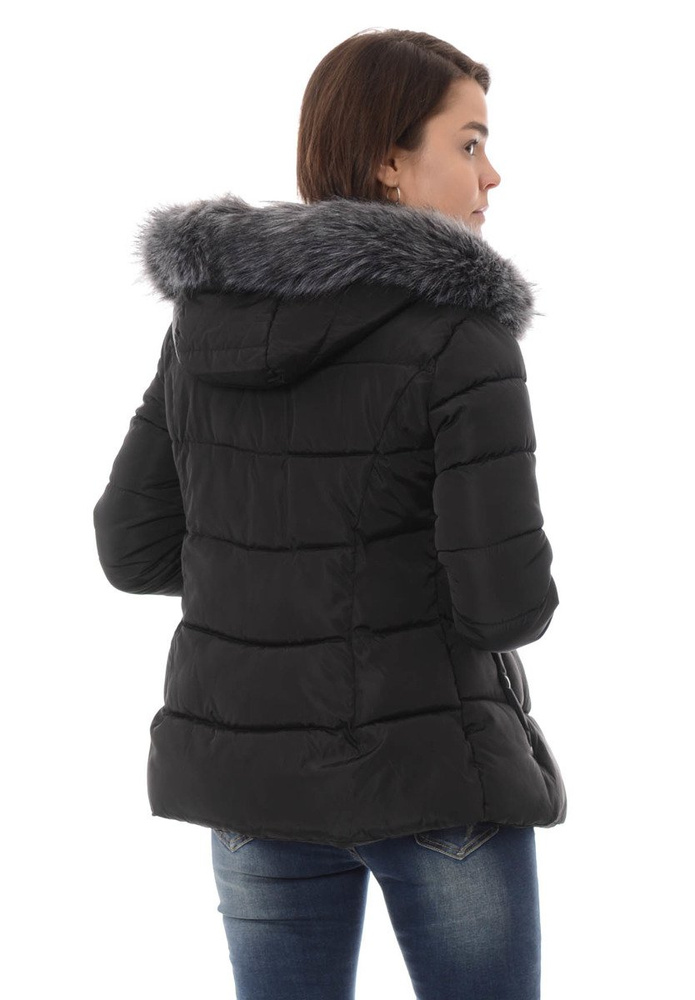 Damska Zimowa Kurtka Ortalionowa Czarna