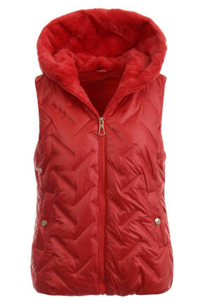 Damska Kamizelka Bezrękawnik Marie Czerwony