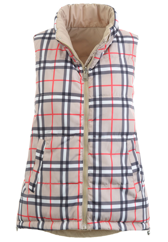 Damska Kamizelka Bezrękawnik Bianka Beżowy