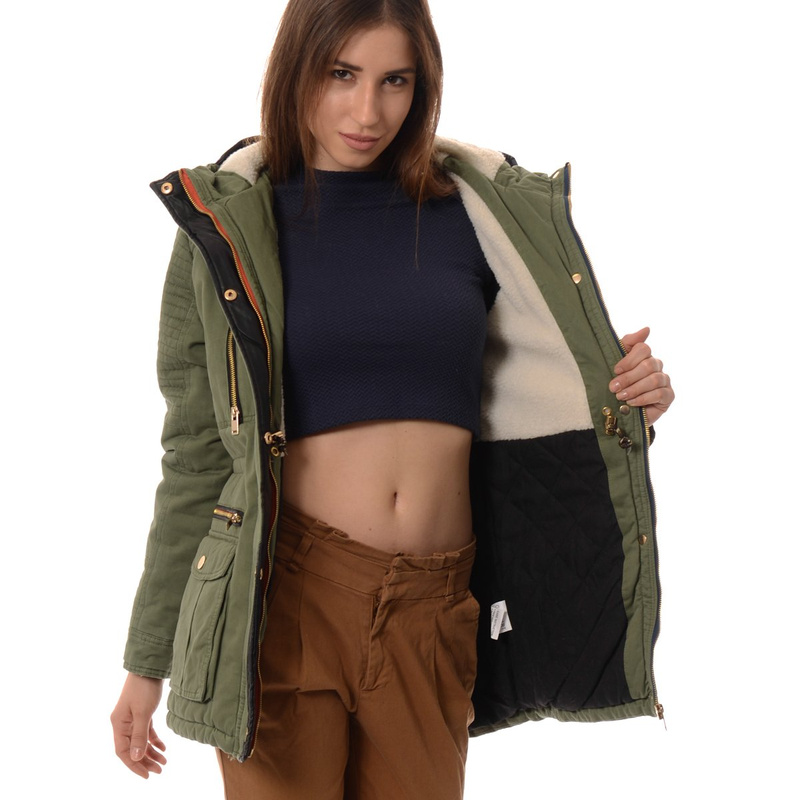 Damska Parka Kurtka Zimowa Nela Zielona