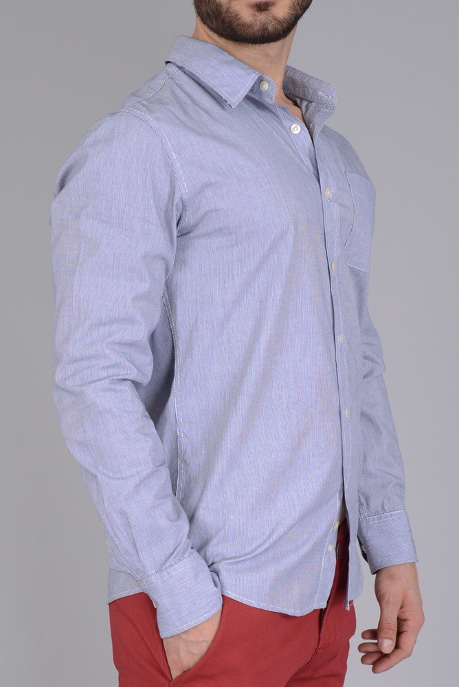 Koszula Męska Niebieskie Prążki