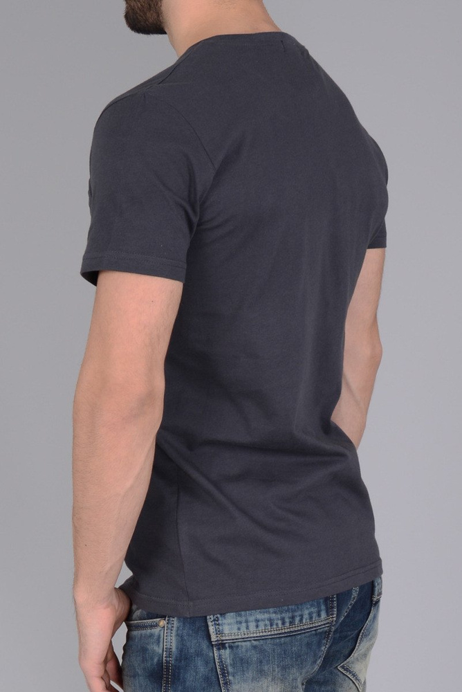 Męska Koszulka T-shirt Nadruk Grafitowa