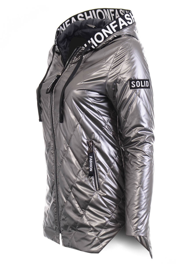 Damska Wiosenna Kurtka Feliksa Grafitowa