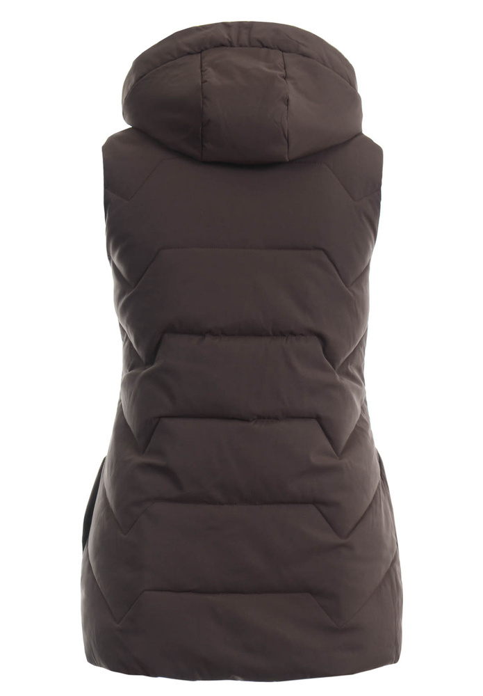 Damska Kamizelka Bezrękawnik Marcela Brązowy