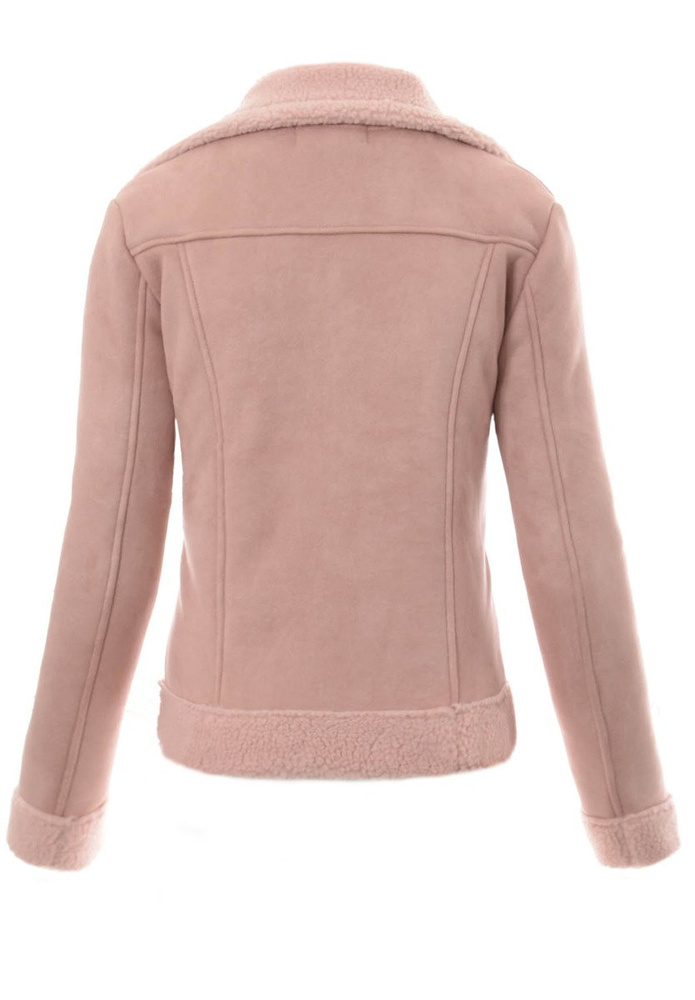 Damska Kurtka Kożuszek Zimowy Eleonora Rózowy
