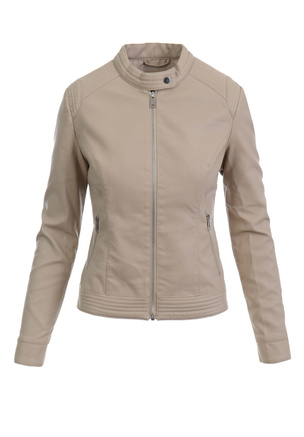 Damska Kurtka Ramoneska Nataly Bezowa