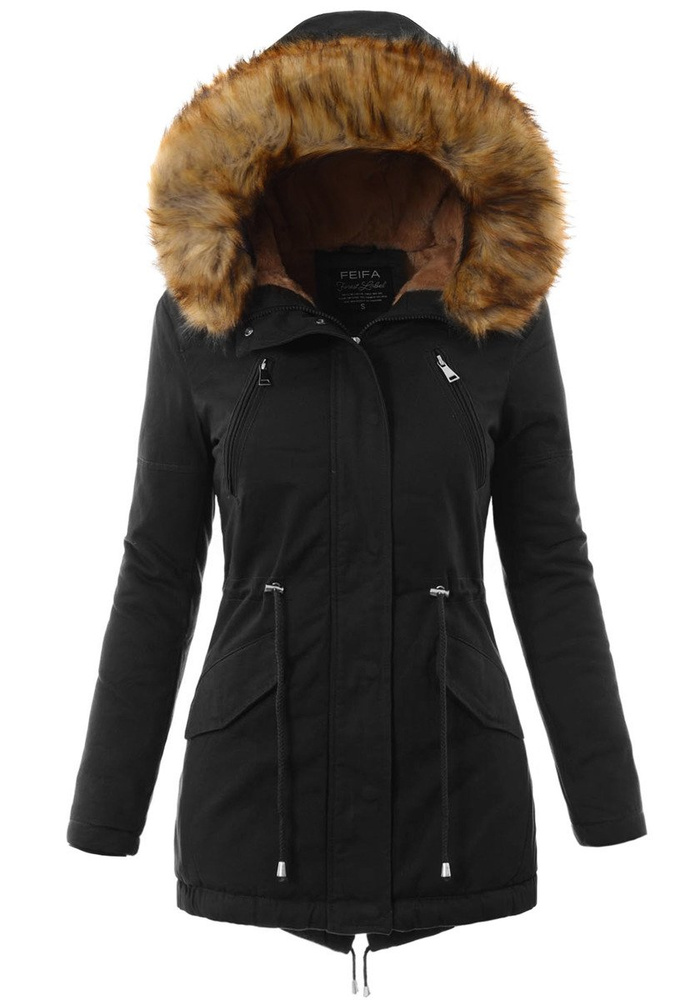 Damska Kurtka Parka Zimowa Czarna