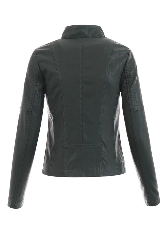 Damska Kurtka Ramoneska Ewa Zielona