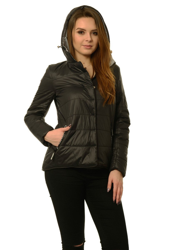 Damska Wiosenna Kurtka Paula Czarna