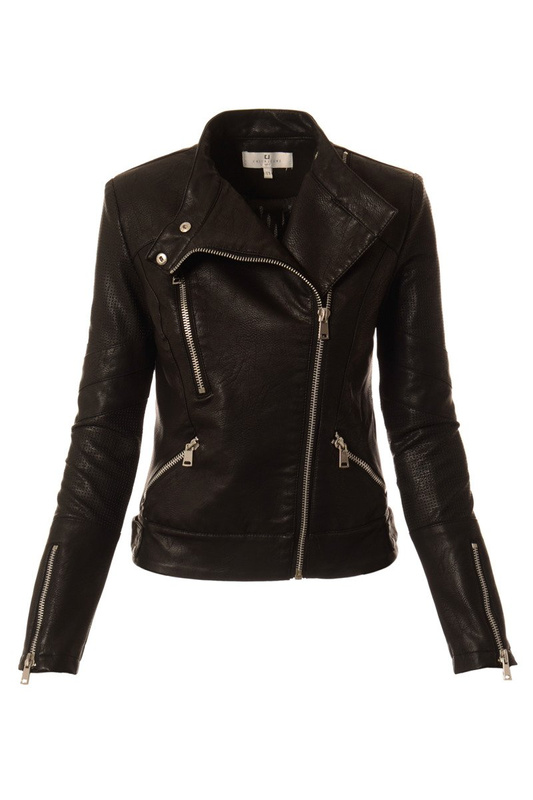 Damska Kurtka Skórzana Ramoneska Judith Czarna