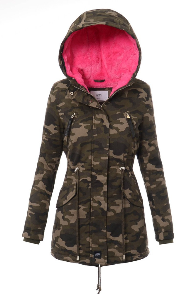 Kurtka Parka Aleksandra Moro Z Różowym Futrem