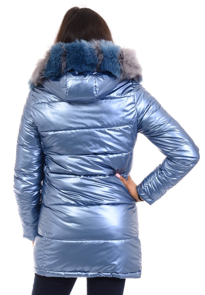 Damska Kurtka Ortalionowa Adelajda Niebieska