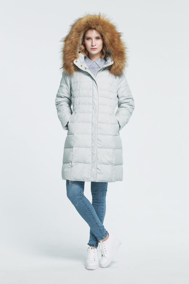 Puchowa Damska Kurtka Zimowa Lucy Miętowa