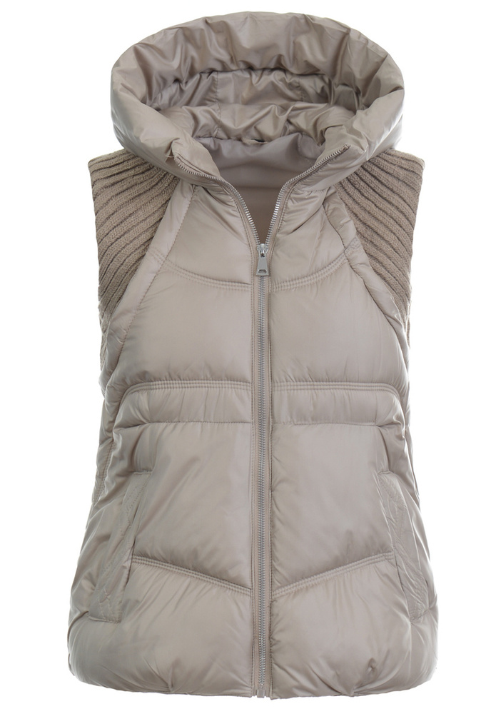 Damska Kamizelka Bezrękawnik Cappuccino