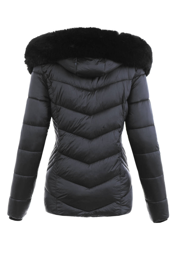 Kurtka Zimowa Pikowana Żaneta Czarna