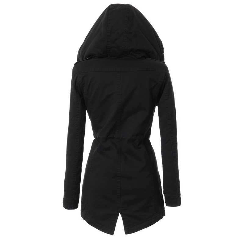 Damska Zimowa Parka Czarna (552)