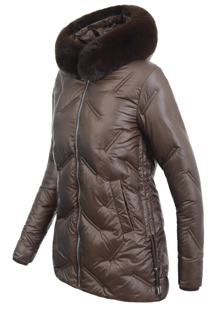 Damska Kurtka Zimowa Antonina Brązowa
