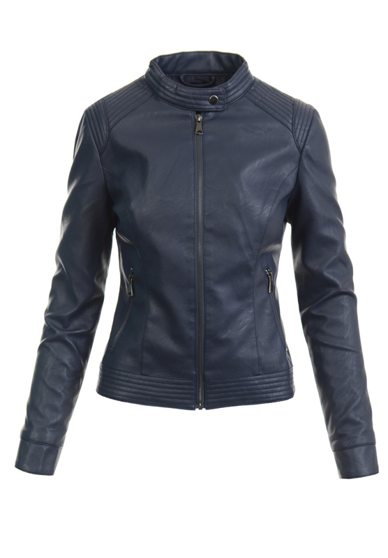 Damska Kurtka Ramoneska Nataly Granatowa