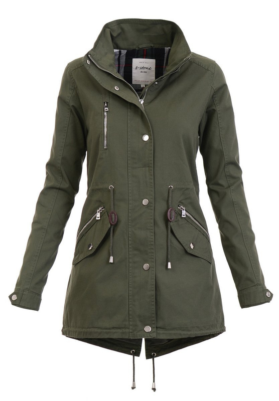 Kurtka Parka Wiosenna Malina Zielona