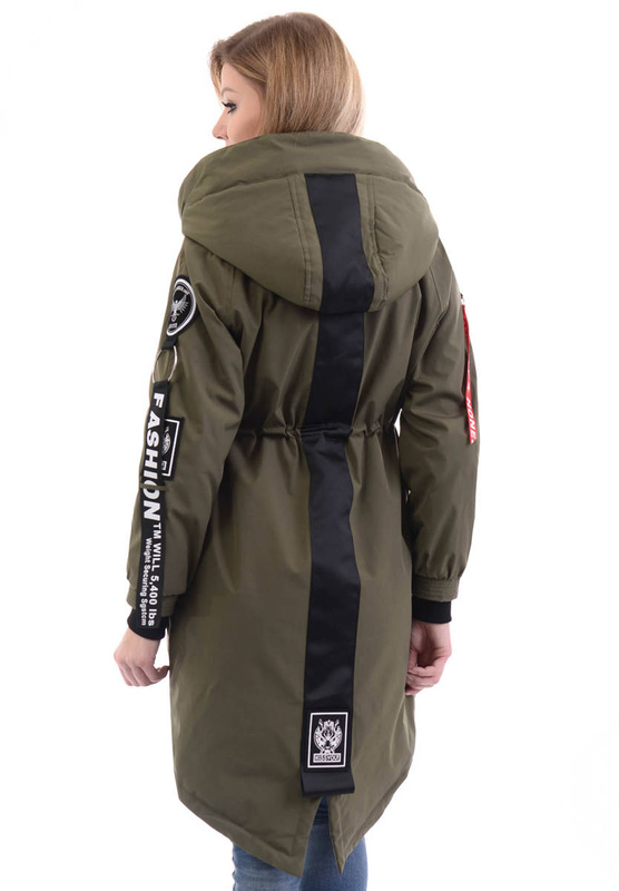 Kurtka Wiosenna Oversize Dejzi Zielona