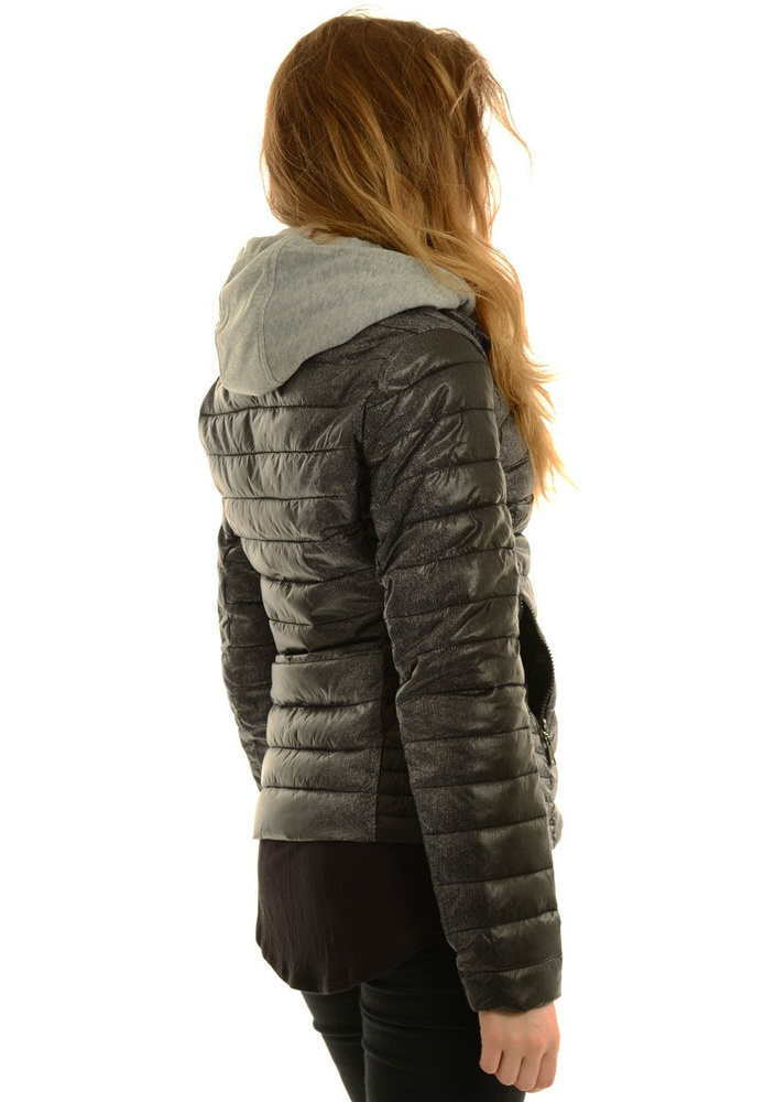 Damska Jesienna Wiosenna Kurtka Ortalionowa Elma Czarna