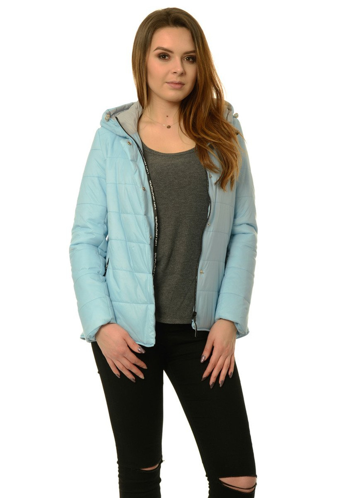 Damska Jesienna Wiosenna Kurtka Paula Błękitna