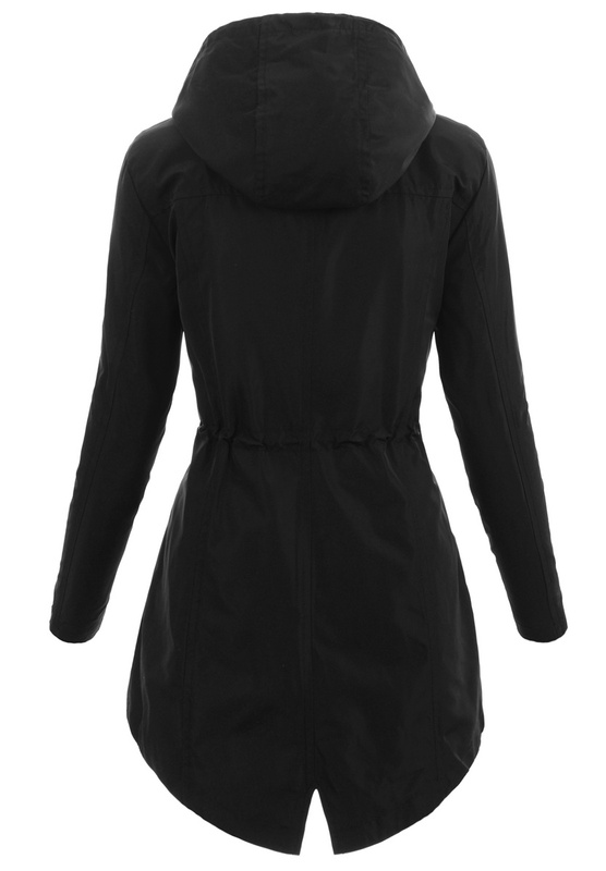 Damska Kurtka Parka Wiosenna Nadia Czarna