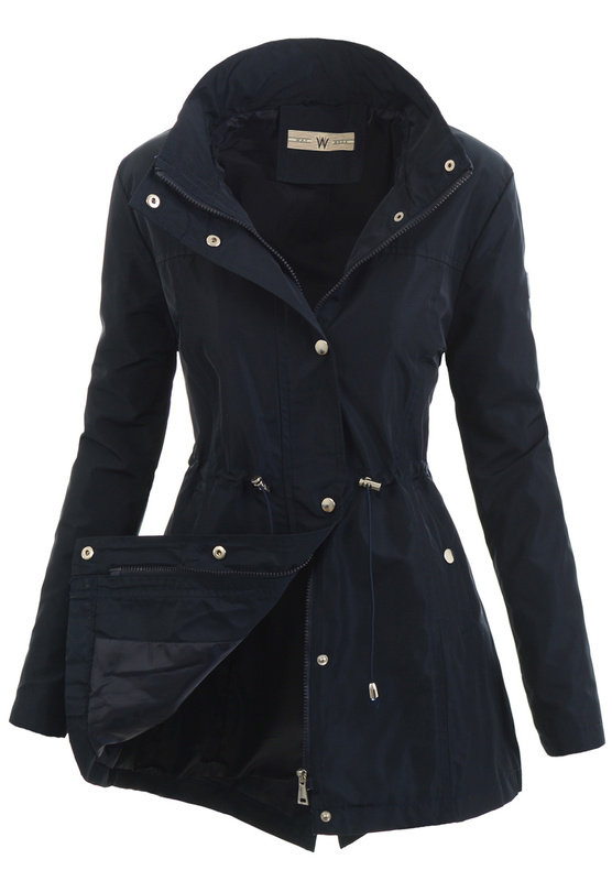 Damska Kurtka Parka Wiosenna Nadia Granatowa