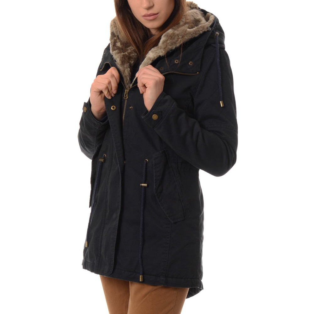 Damska Zimowa Parka Granatowa