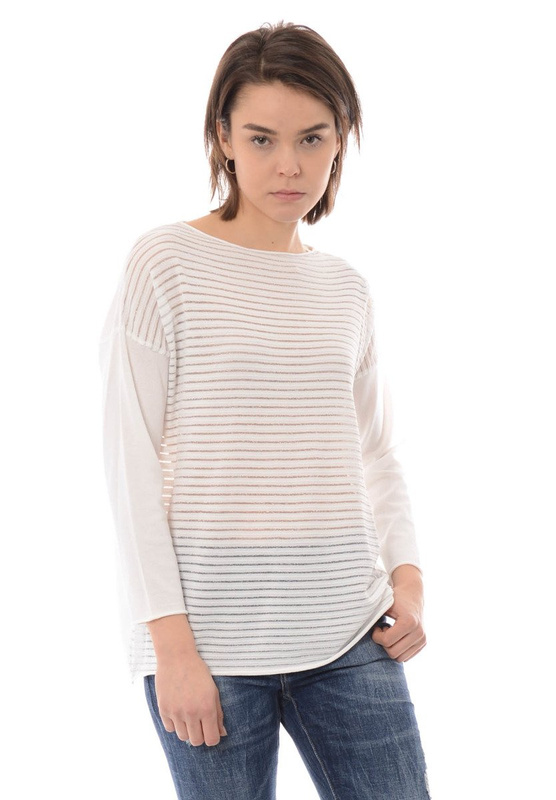 Damska Bluzka Sweterek Oversize Ecru