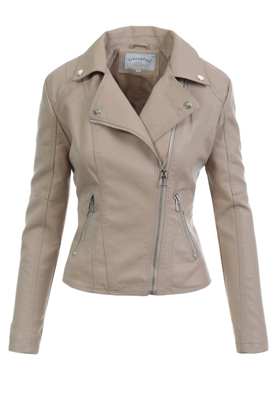 Damska Kurtka Ramoneska Zoya Beżowa