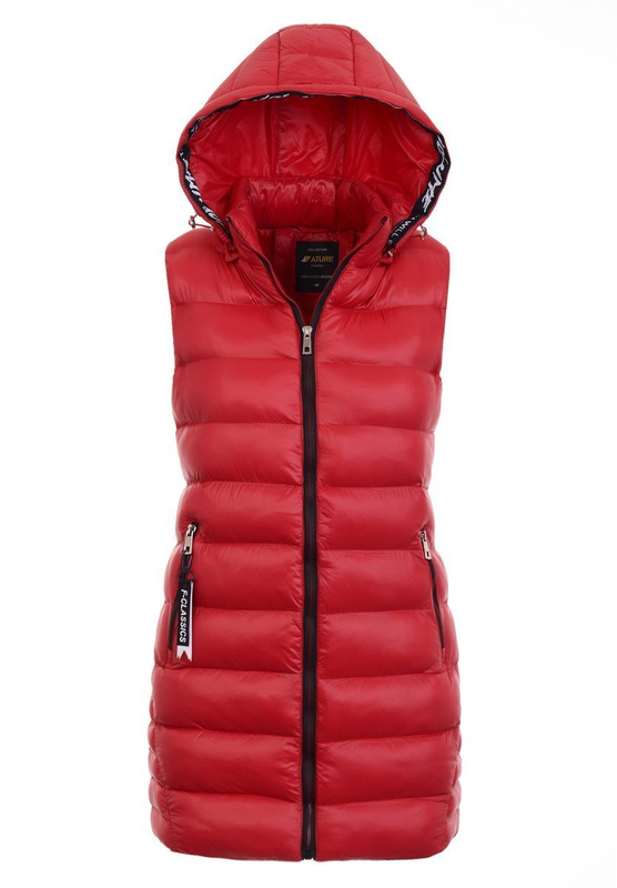 Damska Kamizelka Bezrękawnik Magdalena Czerwony
