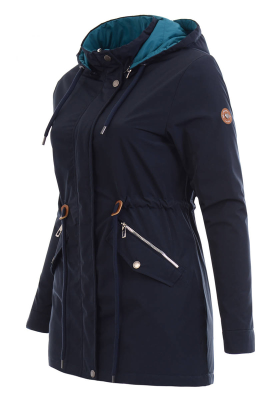 Parka Wiosenna Dwustronna Marina Granatowo Morska