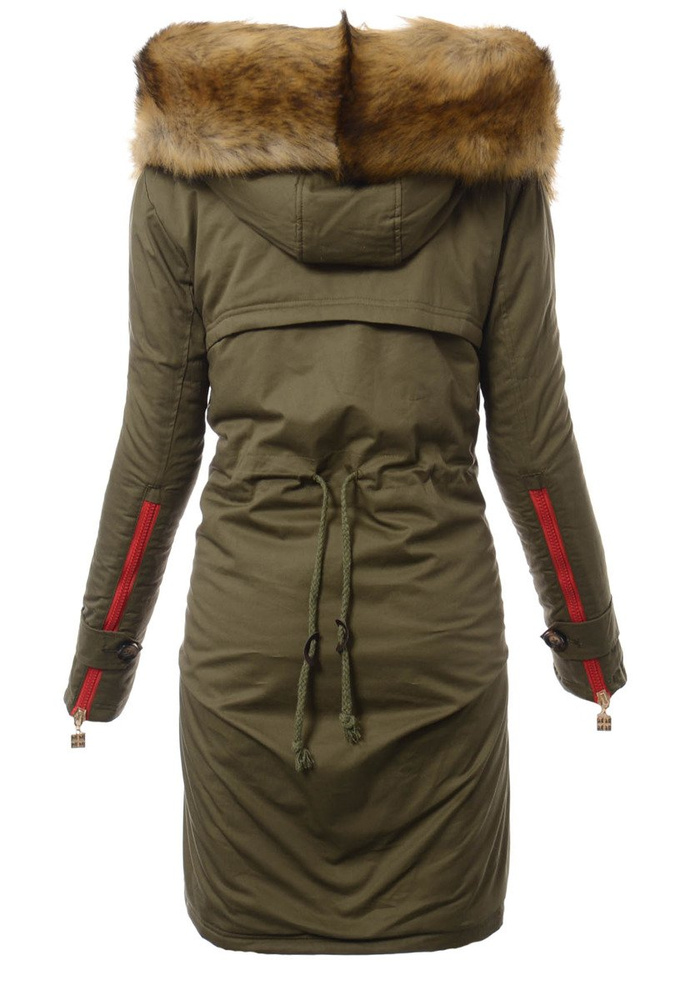 Damska Kurtka Parka Zimowa Zielona