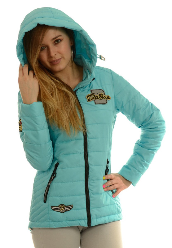 Damska Jesienna Wiosenna Kurtka Mery Morska